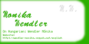 monika wendler business card