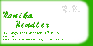monika wendler business card